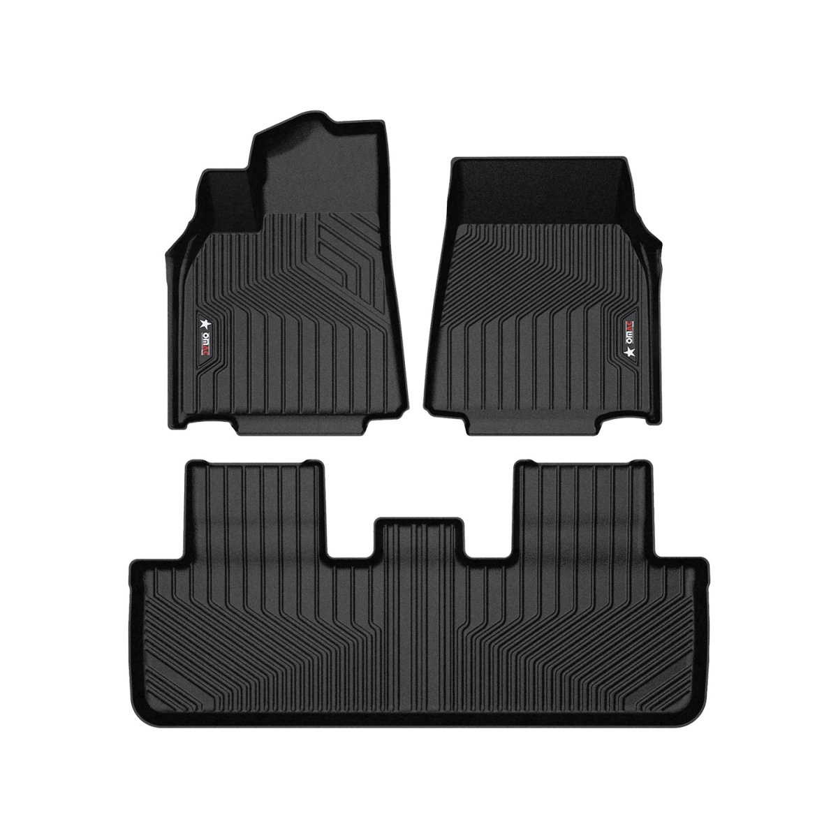 Tesla Model Y Floor Mats - Front + Rear - Omac - Texan - 2022-2025 Tesla Model Y Floor Mats - Front + Rear - Omac - Texan - 2022-2025